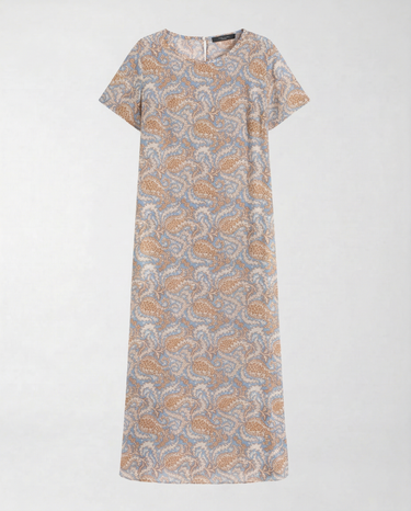 Abito in Crêpe de Chine di Seta Stampata WKDCRESPO 26152210426 011 IBIZA AZZURRO WEEKEND 