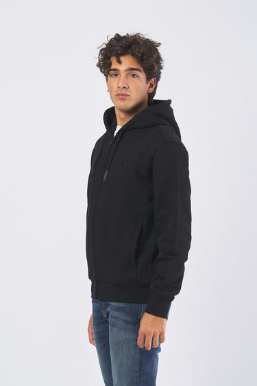 Felpa G8068000028N-83Y3 con zip e cappuccio G8068000028N-83Y3 K299 BLACK TRUSSARDI