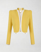 Giacca Elisabetta Franchi in Crêpe Leggero Regular Fit GI21461E2 FA5 SUN/AVORIO ELISABETTA FRANCHI 