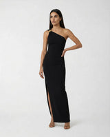 Abito Elisabetta Franchi Red Carpet Monospalla Slim Fit AM43B62E2 110 NERO ELISABETTA FRANCHI 