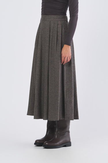 Gonna REFUGE 252510601 flanella leggera misto lana REFUGE 252510601 007 NOCCIOLA EMME MARELLA 