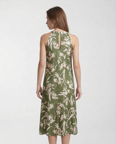 Abito in Twill di Seta PBPSALICE 261122123 002 FLOREALE VERDE PENNY BLACK 