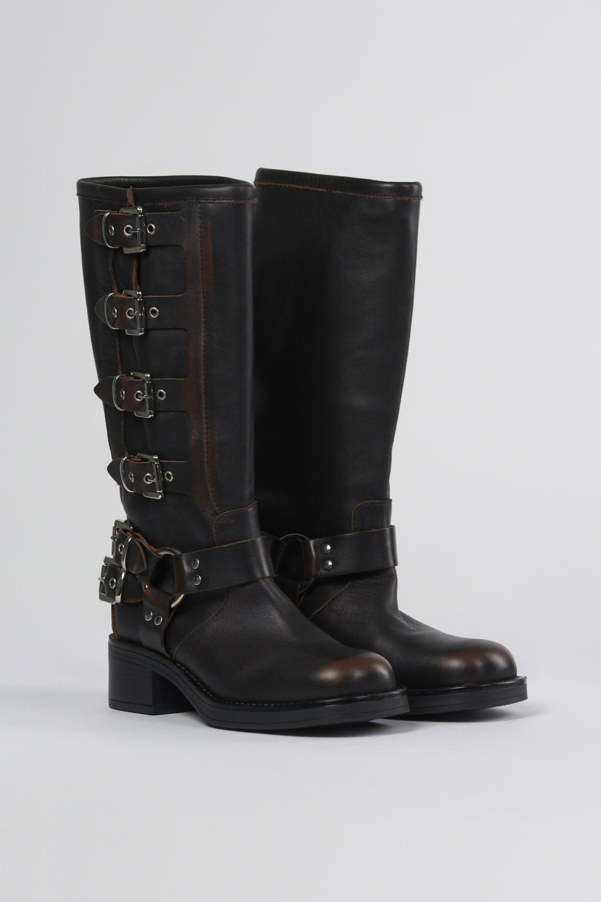 WINDSOR boots with rubber sole, heel 30